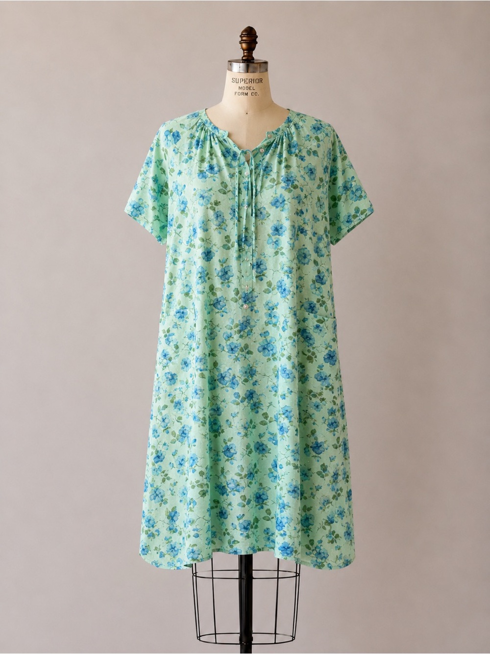 Vintage 1970s Cotton Floral House Dress | Abby Say